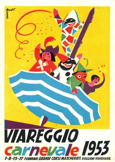 Manifesto ufficiale Carnevale di Viareggio 1953