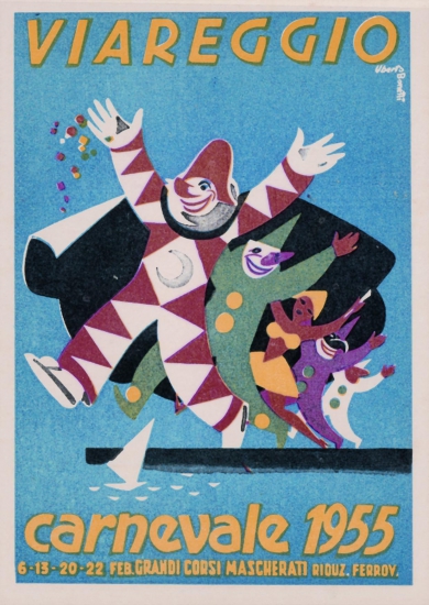 Manifesto ufficiale Carnevale di Viareggio 1955