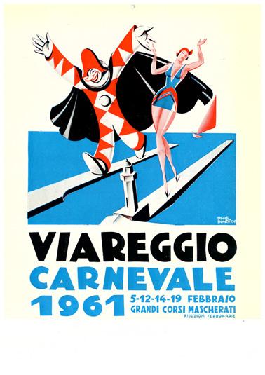 Manifesto ufficiale Carnevale di Viareggio 1961