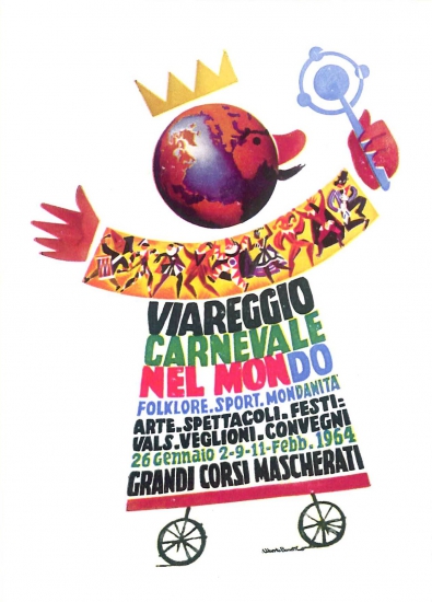 Manifesto ufficiale Carnevale di Viareggio 1964