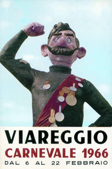 Manifesto ufficiale Carnevale di Viareggio 1966