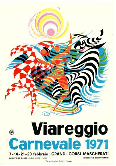 Manifesto ufficiale Carnevale di Viareggio 1971