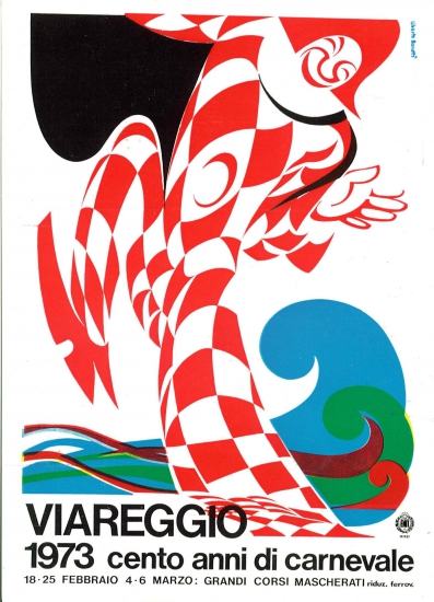 Manifesto ufficiale Carnevale di Viareggio 1973