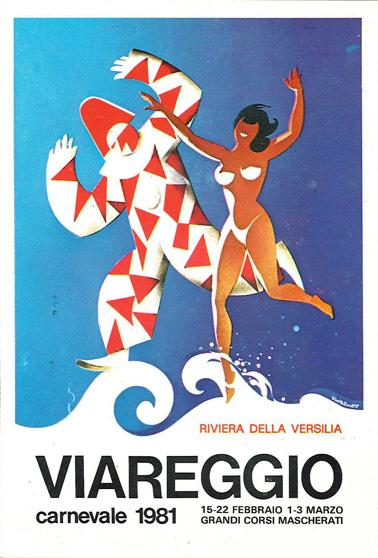 Manifesto ufficiale Carnevale di Viareggio 1981