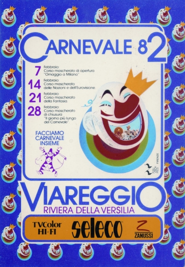 Manifesto ufficiale Carnevale di Viareggio 1982