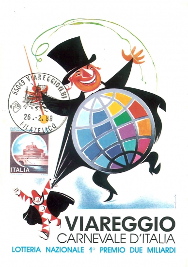 Manifesto ufficiale Carnevale di Viareggio 1989