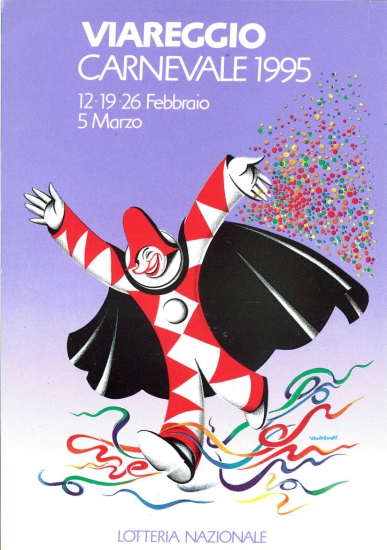 Manifesto ufficiale Carnevale di Viareggio 1995