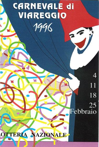 Manifesto ufficiale Carnevale di Viareggio 1996