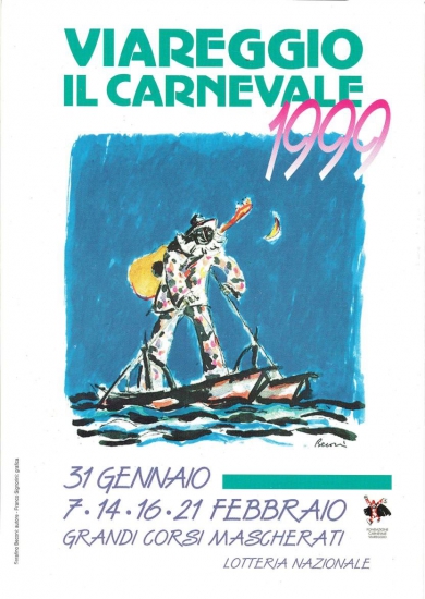 Manifesto ufficiale Carnevale di Viareggio 1999