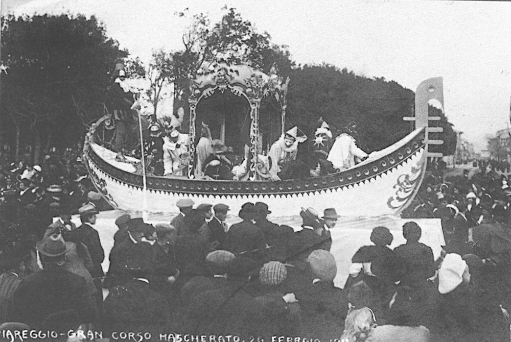 La gondola veneziana di Teodosio Morescalchi - Carri piccoli - Carnevale di Viareggio 1911