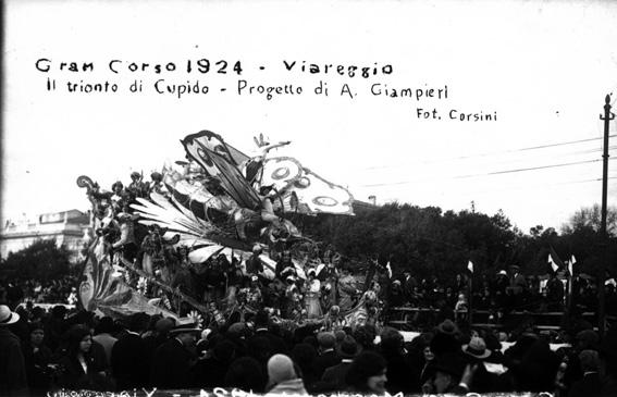 Cupido a Viareggio di A. Giampieri - Carri grandi - Carnevale di Viareggio 1924