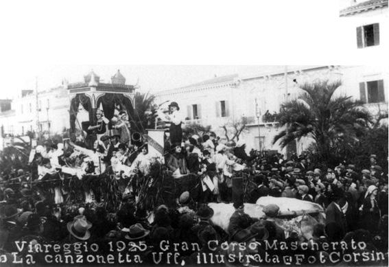 La canzonetta ufficiale illustrata di Paolino Benedetti - Carri piccoli - Carnevale di Viareggio 1925