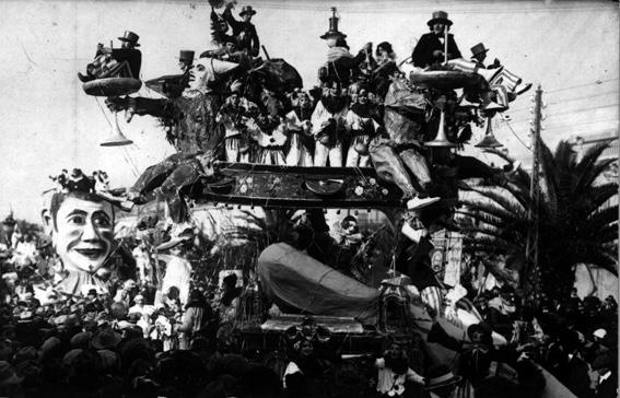 Viareggio in maschera di Raffaello Tolomei - Carri grandi - Carnevale di Viareggio 1925