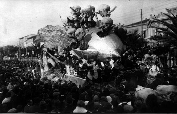 Gli abitanti di Marte o i marziani di Alfredo Morescalchi - Carri grandi - Carnevale di Viareggio 1926