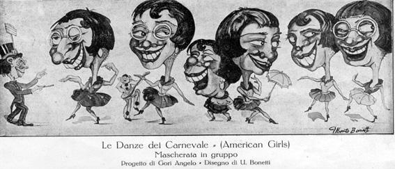 Le danze al carnevale di Angelo Gori - Mascherate di Gruppo - Carnevale di Viareggio 1927