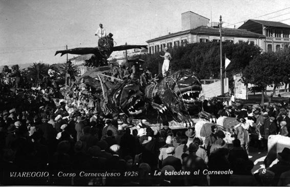 Le bajadere al carnevale di Fabio e Mario Romani - Carri grandi - Carnevale di Viareggio 1928