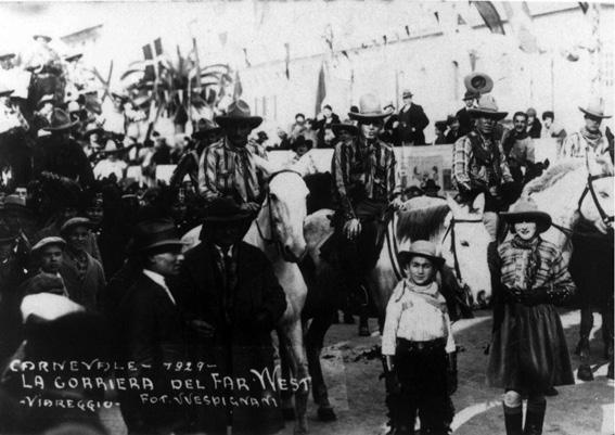 Corriera del Far West di Ubaldo Lubrano - Cavalcate - Carnevale di Viareggio 1929