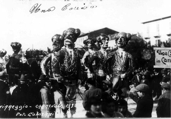 Una corrida in carnevale di Guido Tomei - Mascherate di Gruppo - Carnevale di Viareggio 1930