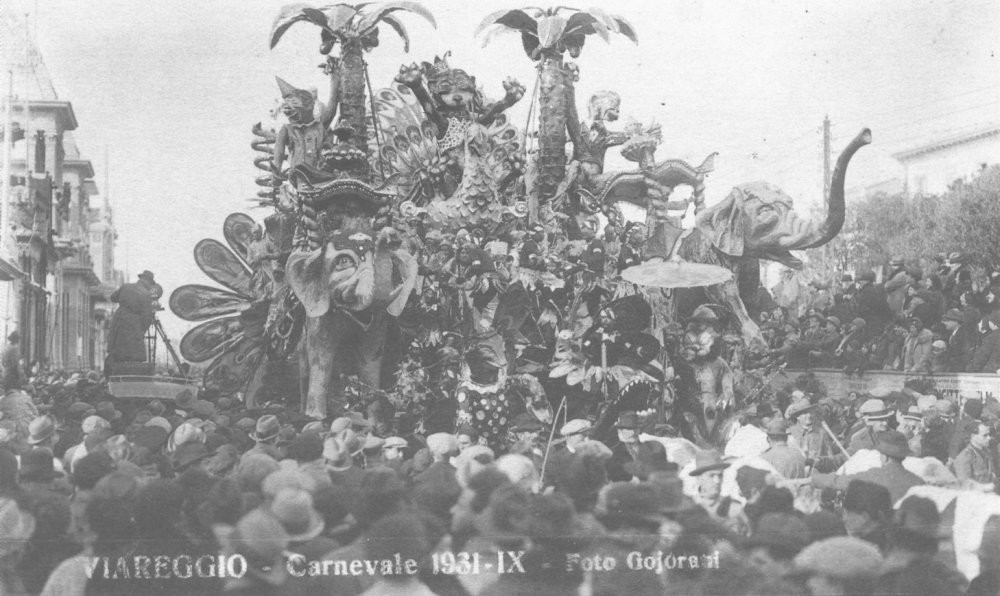 Carnevale nella jungla di Alfredo Pardini - Carri grandi - Carnevale di Viareggio 1931
