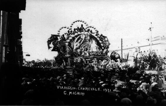 Festa di sirene in onore del carnevale di Antonio D’Arliano - Carri grandi - Carnevale di Viareggio 1931