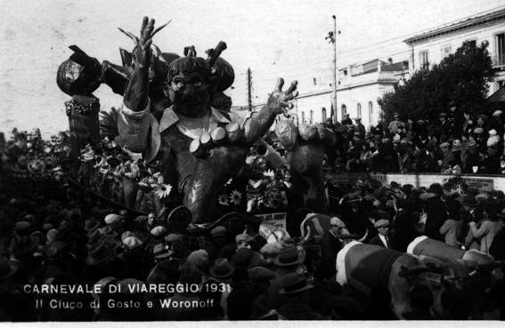 Il ciuco di Gosto e Woronoff di Alfredo Morescalchi e Marcello Di Volo - Carri piccoli - Carnevale di Viareggio 1931