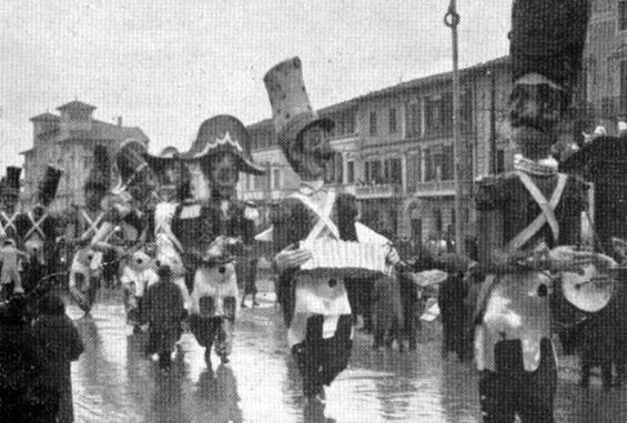 Il plotone dell allegria di Alfredo Morescalchi - Mascherate di Gruppo - Carnevale di Viareggio 1933