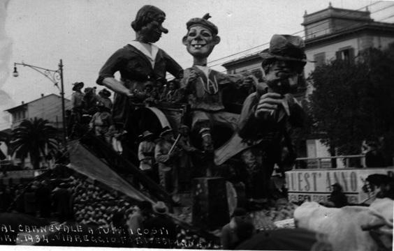 Al carnevale a tutti i costi di Enrico Lubrano - Carri piccoli - Carnevale di Viareggio 1934