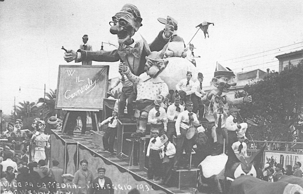 Carnevale fa cattedra di Michele Pasqualini - Carri piccoli - Carnevale di Viareggio 1934