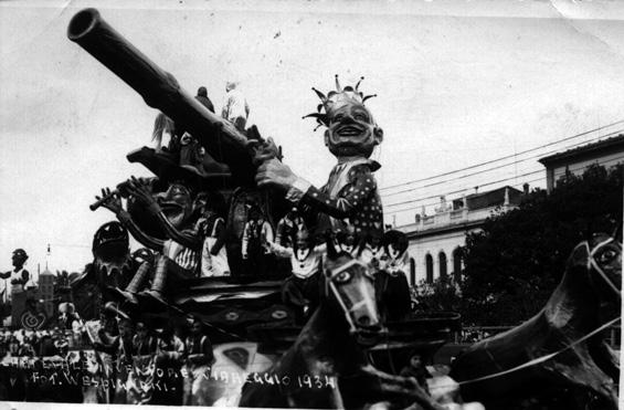 Carnevale inventore di Goffredo Romani - Carri piccoli - Carnevale di Viareggio 1934