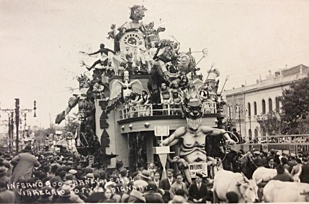 Inferno Novecento di Alfredo Pardini - Carri grandi - Carnevale di Viareggio 1934