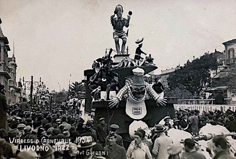 Triglie alla livornese ovvero Livorno Jazz di Dopolavoro Livorno - Altri Carri - Carnevale di Viareggio 1934