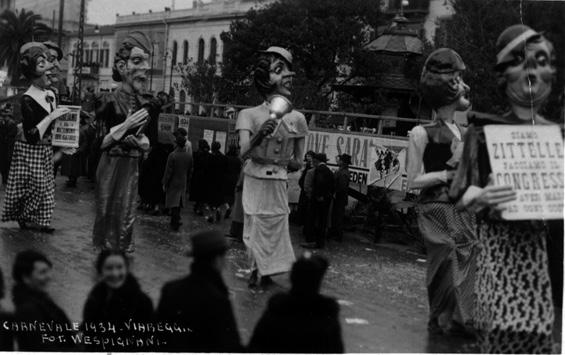 Zitelle a congresso di Gino Martinelli - Mascherate di Gruppo - Carnevale di Viareggio 1934