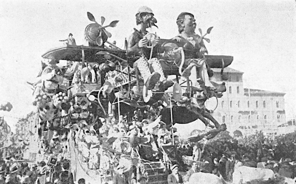 La famiglia volante di Alfredo Pardini - Carri grandi - Carnevale di Viareggio 1935