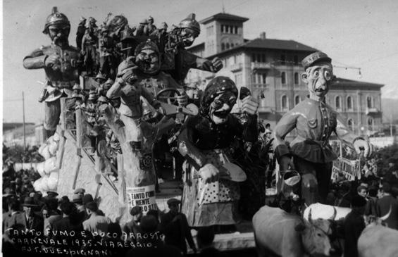 Tanto fumo e poco arrosto di Rolando Morescalchi - Carri piccoli - Carnevale di Viareggio 1935