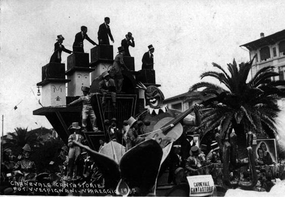 Carnevale cantastorie di Carlo e Francesco Francesconi - Carri piccoli - Carnevale di Viareggio 1937