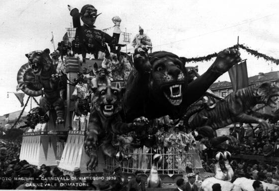 Carnevale domatore di Antonio D’Arliano - Carri grandi - Carnevale di Viareggio 1939