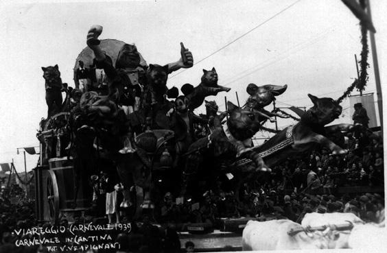 Carnevale in cantina di Michelangelo Marcucci - Carri grandi - Carnevale di Viareggio 1939