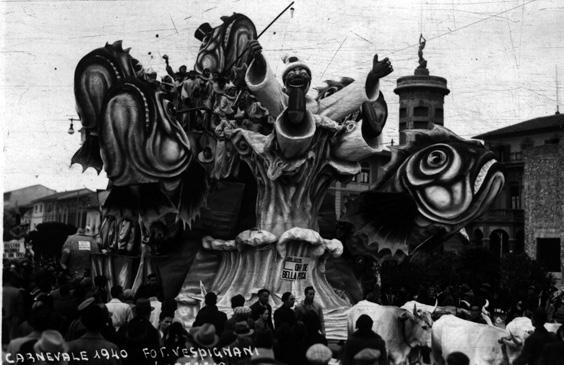 Oh che bella pesca di Carlo e Francesco Francesconi - Carri grandi - Carnevale di Viareggio 1940