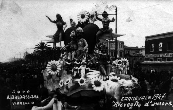 Carnevale risveglia amor di Oreste Lazzari, Orazio D’Arliano - Carri piccoli - Carnevale di Viareggio 1947