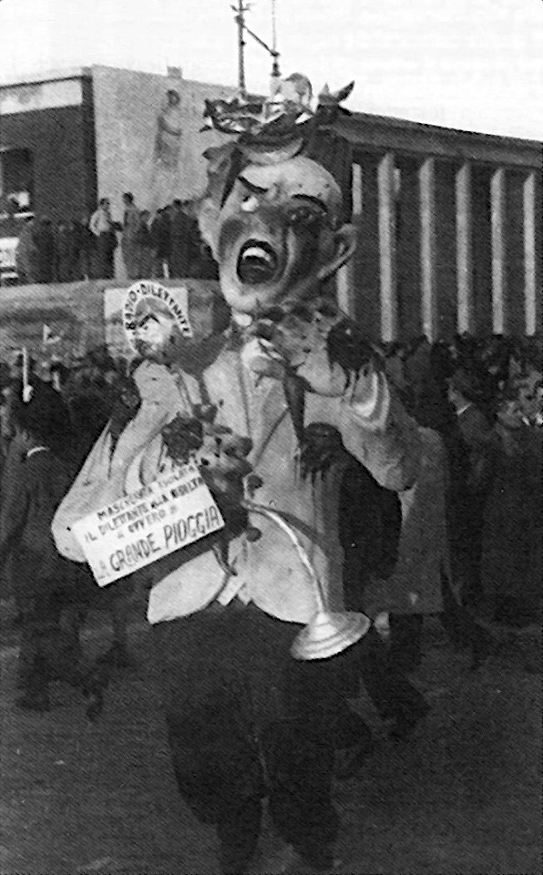 La grande pioggia di Arnaldo Galli - Maschere Isolate - Carnevale di Viareggio 1947