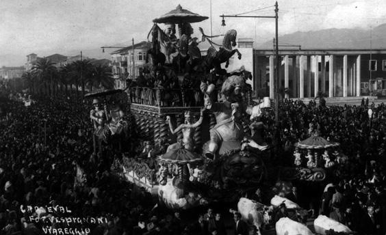 Nel tempio di Bacco di Antonio D’Arliano - Carri grandi - Carnevale di Viareggio 1947