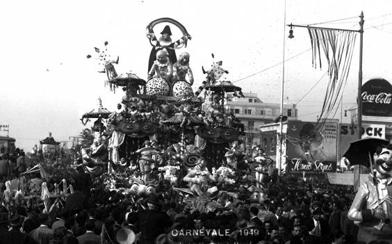 Pioggia carnevalesca di Sergio Baroni - Carri grandi - Carnevale di Viareggio 1949