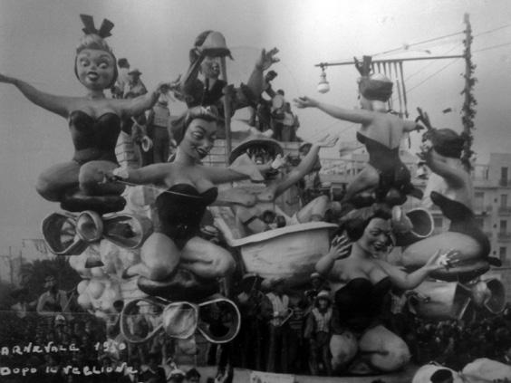 Dopo il veglione di Giuseppe Domenici, Giulio Palmerini - Carri piccoli - Carnevale di Viareggio 1950