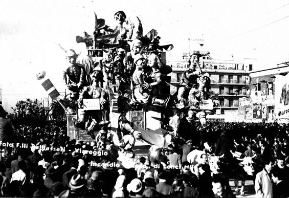 Incendio goloso di Nilo Lenci - Carri piccoli - Carnevale di Viareggio 1950