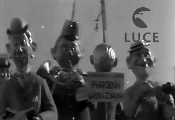 Parodia giudiziaria di Renato Galli - Mascherate di Gruppo - Carnevale di Viareggio 1950