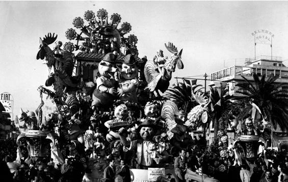 Allegra porcheria di Antonio D’Arliano - Carri grandi - Carnevale di Viareggio 1954