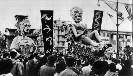 La corte del Gran Khan di Giovanni Lazzarini - Complessi mascherati - Carnevale di Viareggio 1955