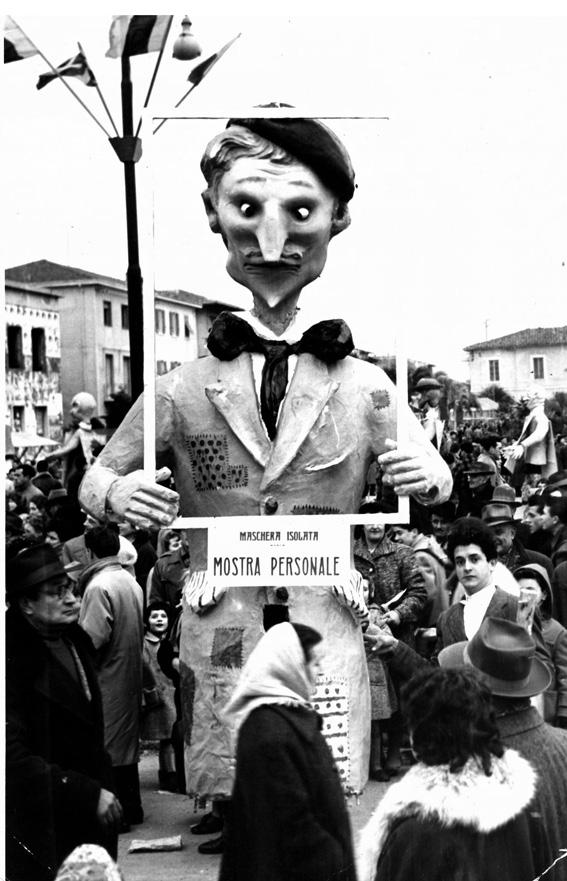 Mostra personale di Gino Francesconi - Maschere Isolate - Carnevale di Viareggio 1956