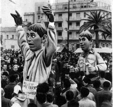 Jerry Lewis in mezzogiorno di fifa di Silvano Avanzini - Maschere Isolate - Carnevale di Viareggio 1957