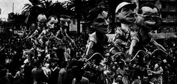 La volata di Eugenio Pardini - Complessi mascherati - Carnevale di Viareggio 1957